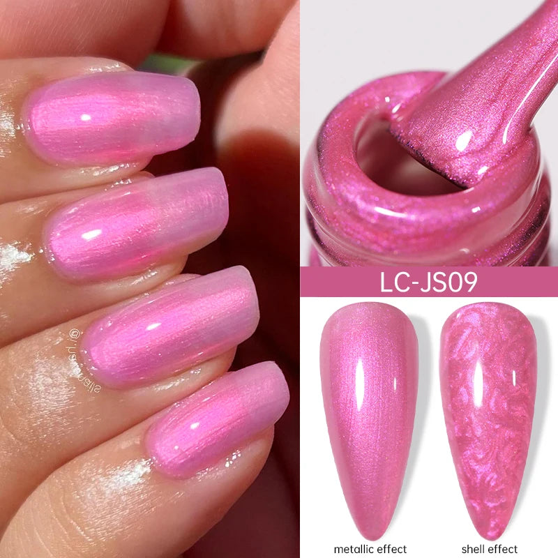 LILYCUTE 5ML Reflective Glitter Liner Gel Polish Nail Art Champagne Sparkling Lines