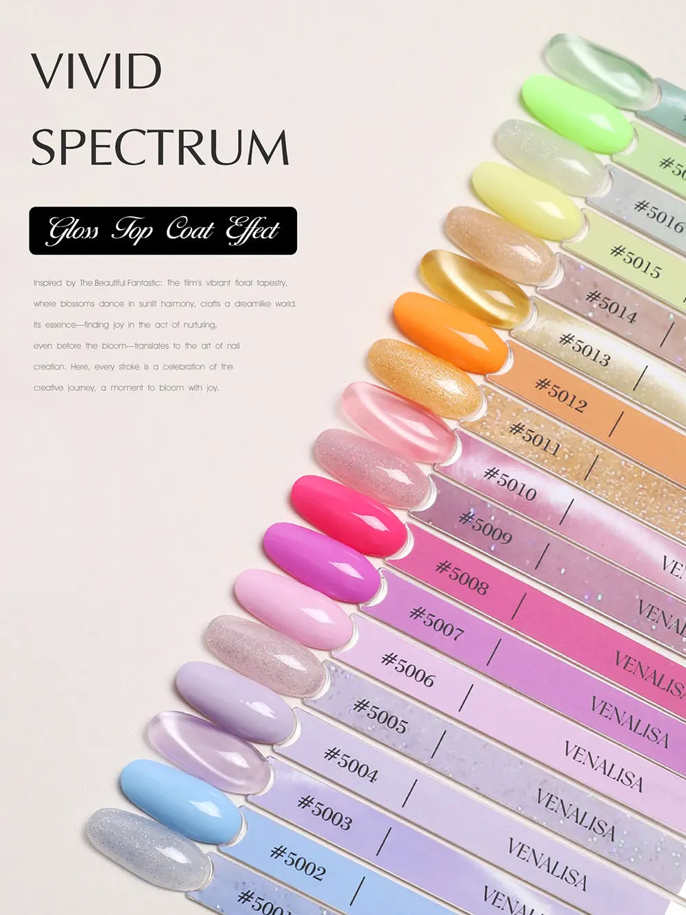 VENALISA V6 Gel Nail Polish - HEMA & TPO Free, Long-Lasting UV/LED Gel, 10ml