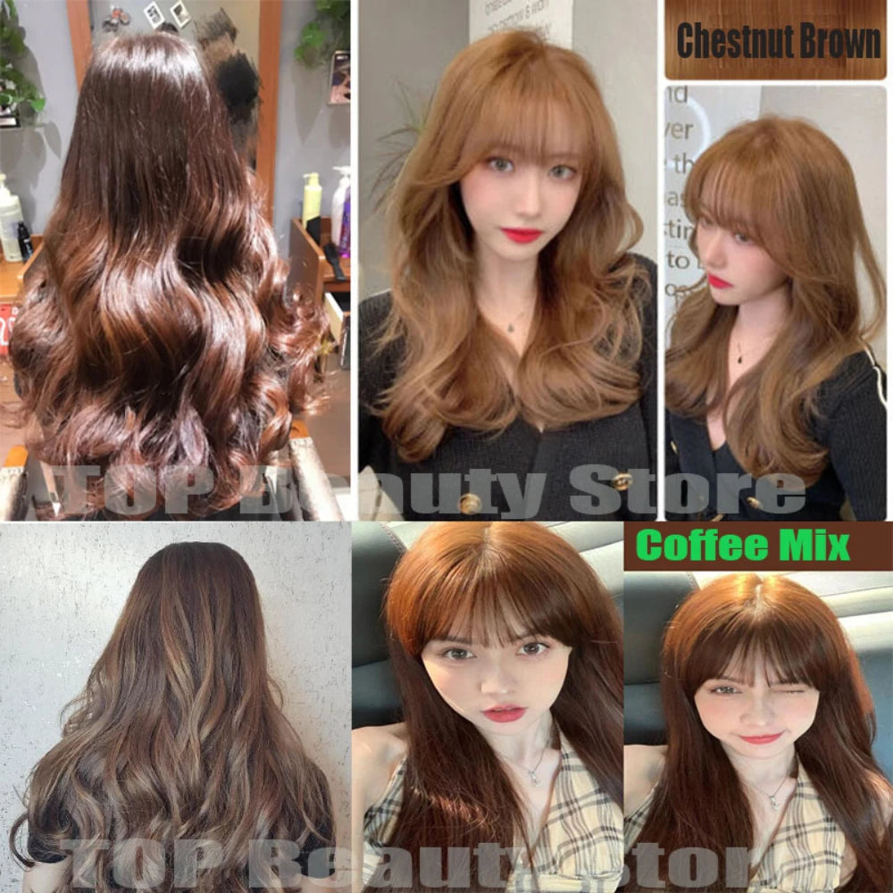 Natural Herbal Hair Dye Shampoo - 5-Minute Gray Coverage Treatment for Women & Men