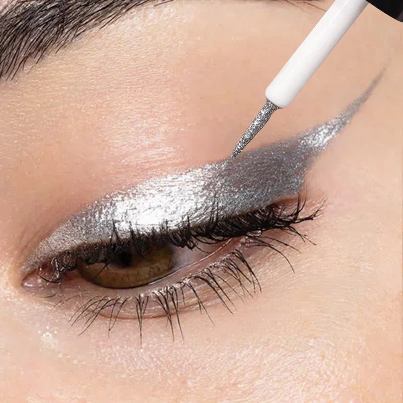Pudaier Pearlescent Diamond Liquid Eyeliner - Waterproof Glitter Eyeshadow Stick with Long-Lasting Shimmer