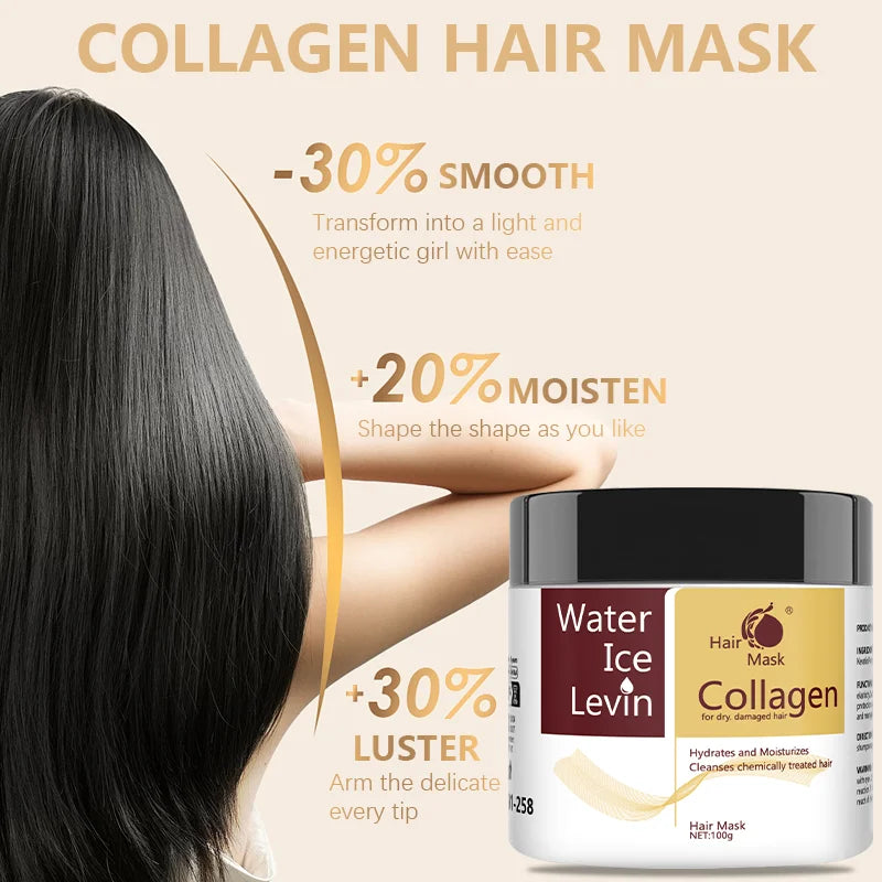 Collagen Moisturizing Hair Mask with Hyaluronic Acid & Keratin - Deep Repair