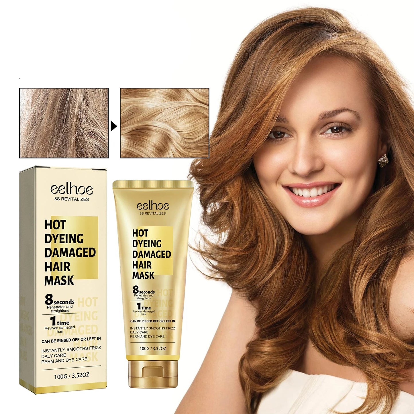 Keratin Hair Repair Mask - 8 Second Deep Conditioning Treatment