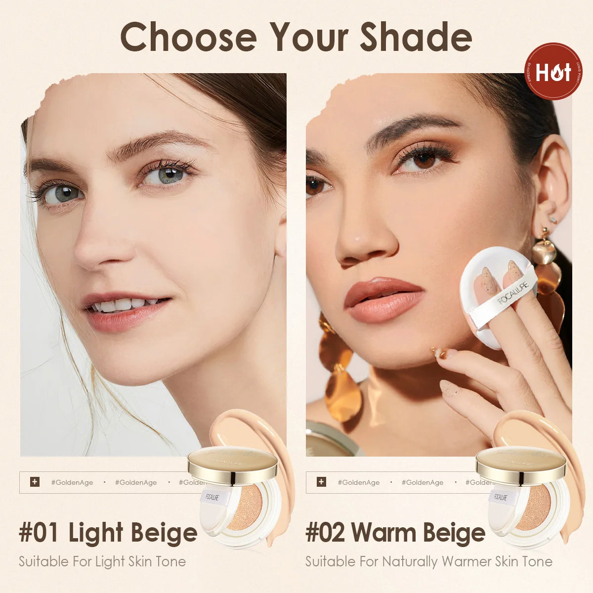 Air Cushion Foundation - Waterproof Matte Poreless Full Coverage