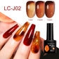 LILYCUTE 7ML Jelly Amber Gel Nail Polish Nail Art Dark Bloom Leopard