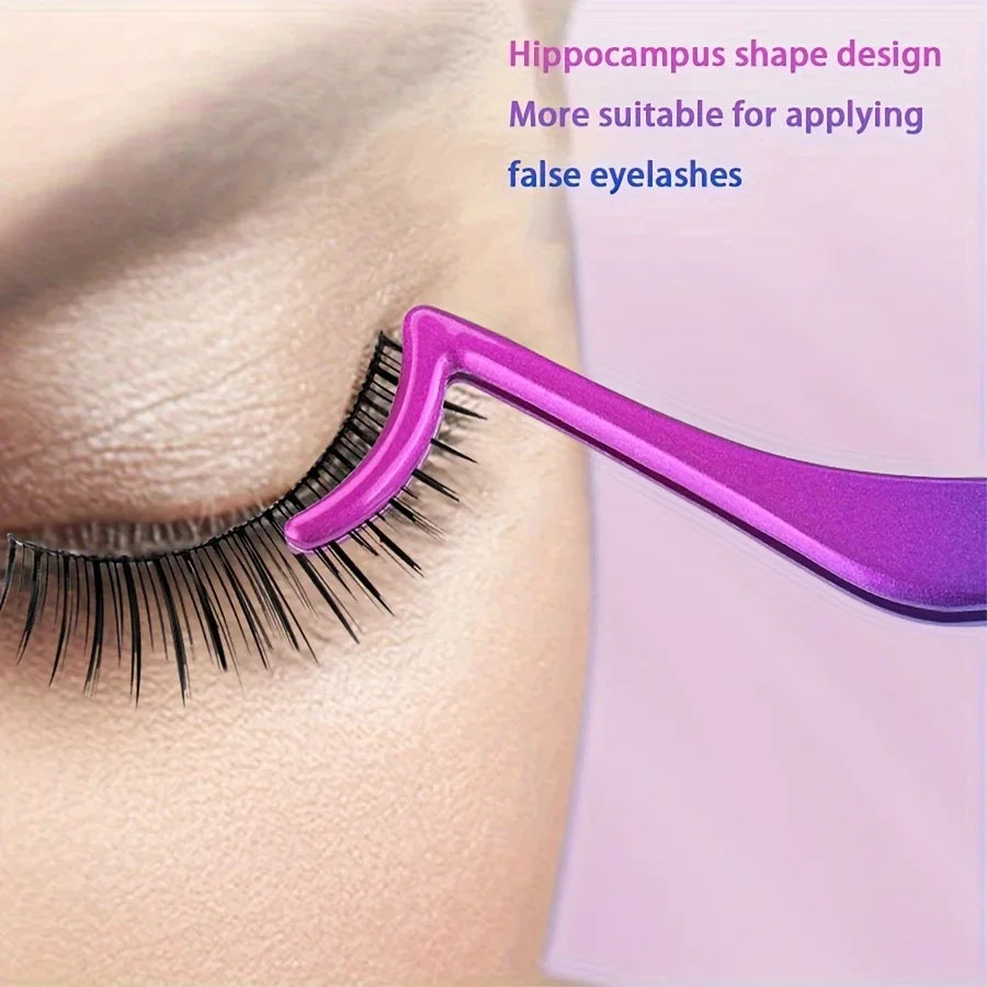 Professional Eyelash Extension Tweezers - Seahorse Design High Density Grafting Tool