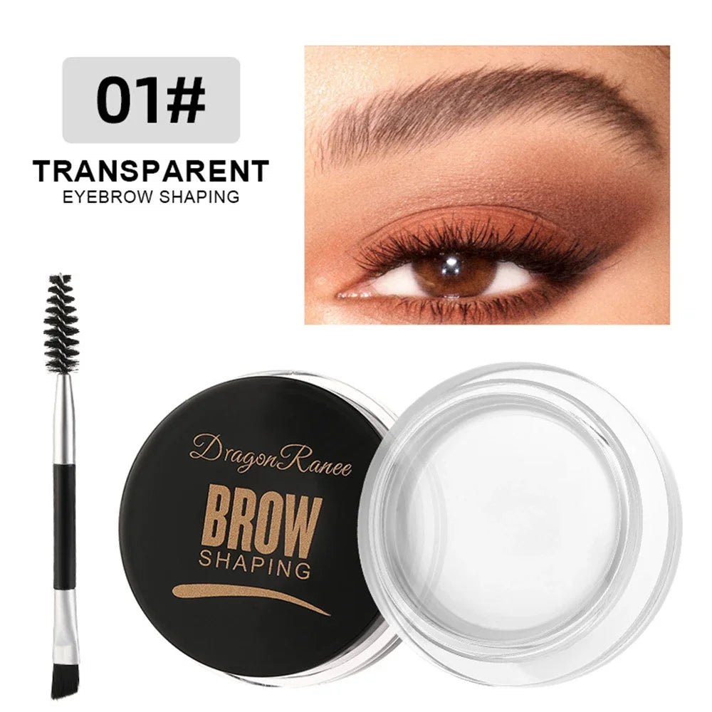 Matte Brown Black Eyebrow Cream - 3D Natural Tint Waterproof Gel Wax