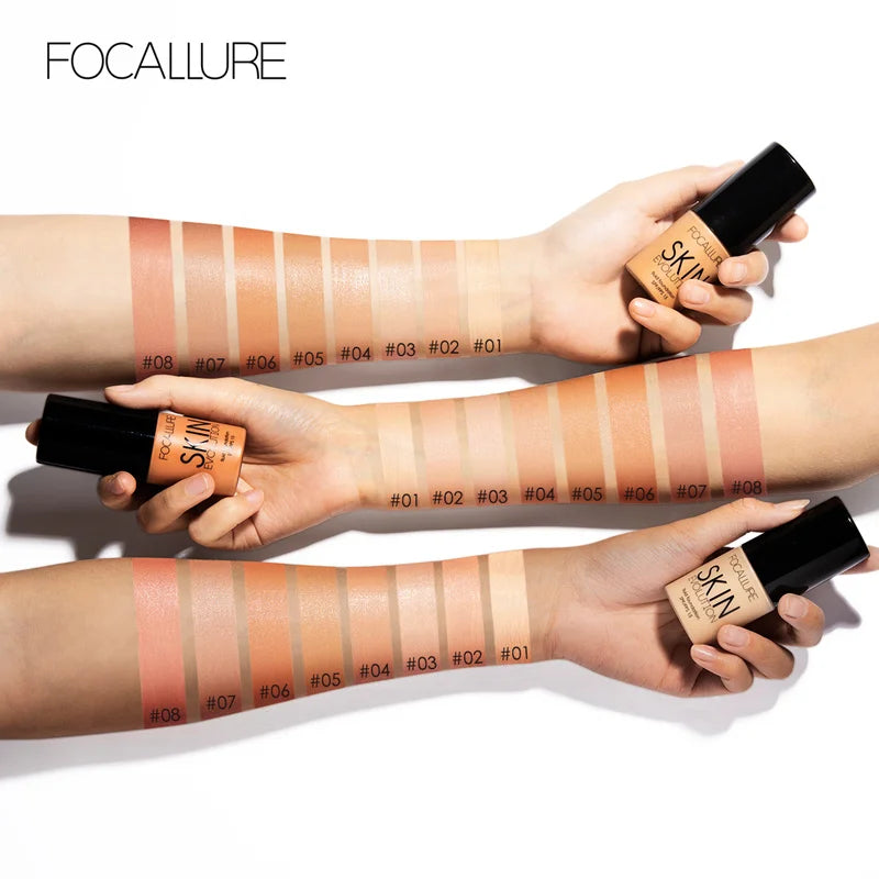 Base Face Liquid Foundation Cream - Full Coverage Oil-Control Moisturizing