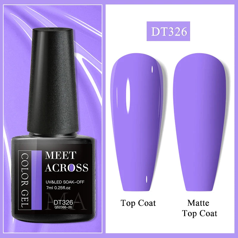 MEET ACROSS Wine Red Gel Nail Polish - 7ml Long-Lasting French Manicure
