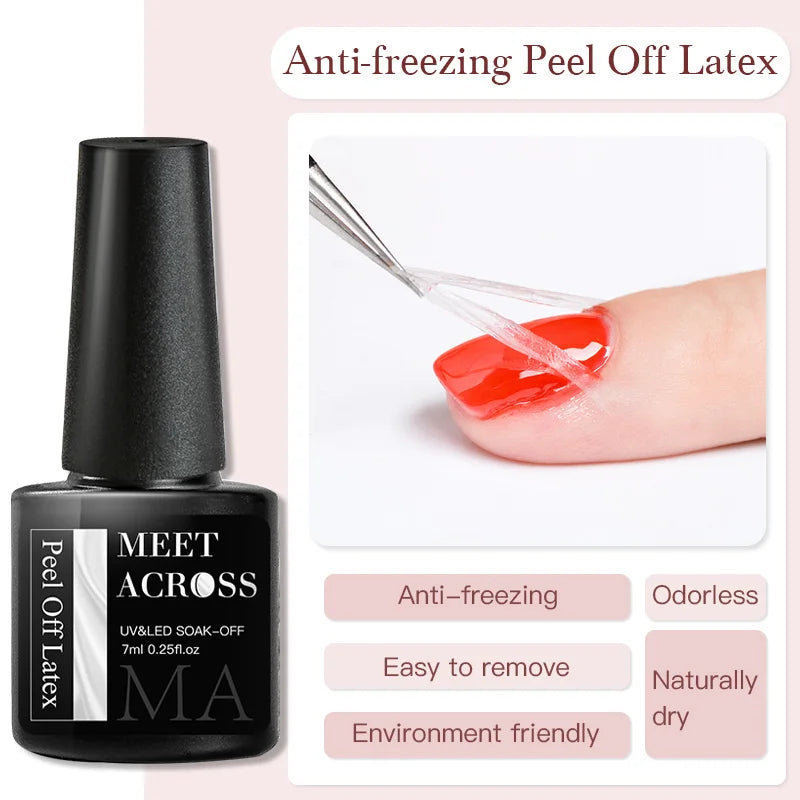 MEET ACROSS Wine Red Gel Nail Polish - 7ml Long-Lasting French Manicure