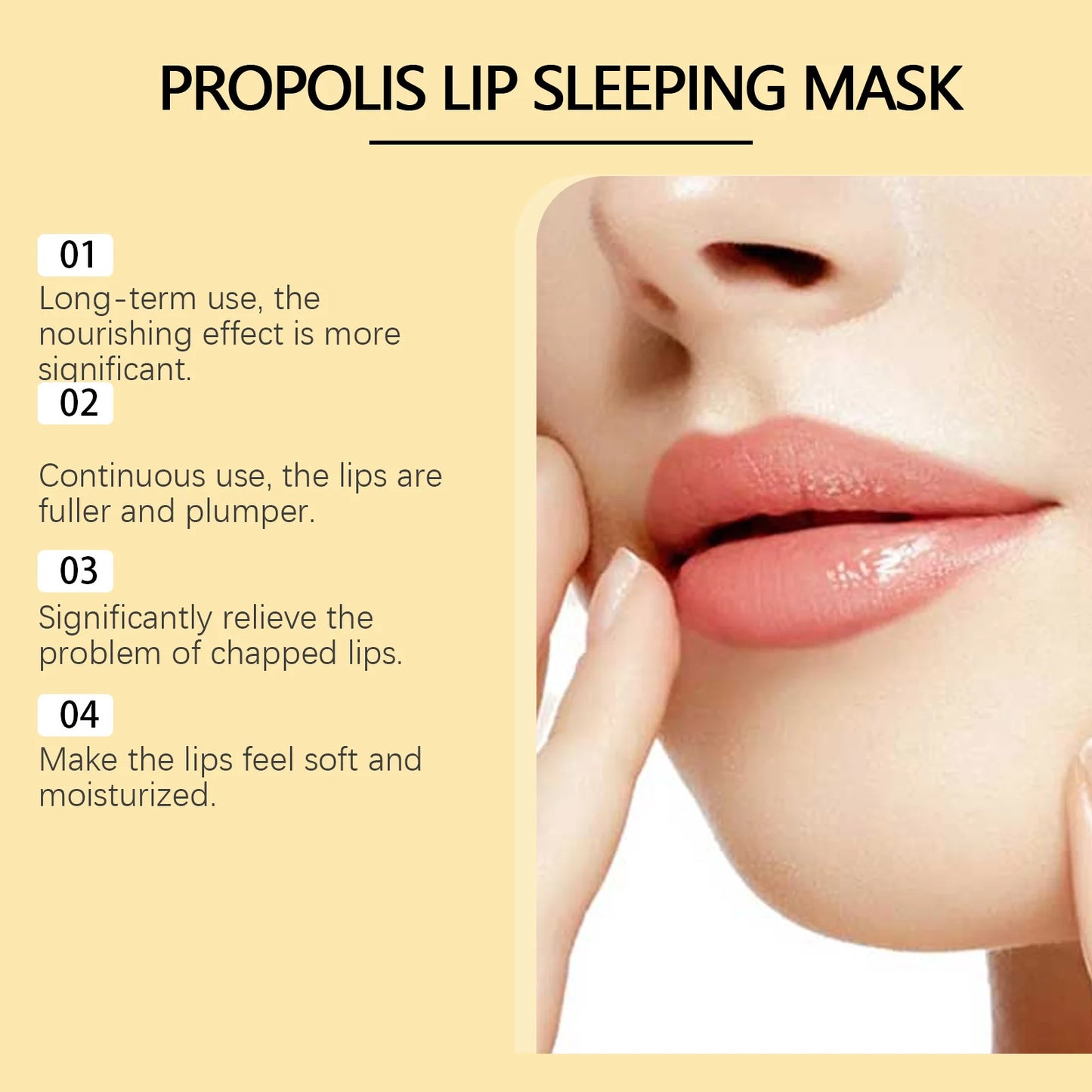 Propolis Lip Sleeping Mask - Overnight Treatment for Dry & Chapped Lips