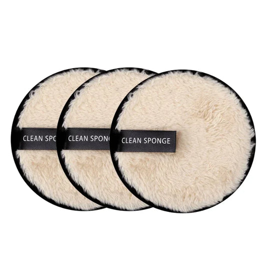 Reusable Makeup Remover Pads - Microfiber Cotton Wipes (3-Piece Set)