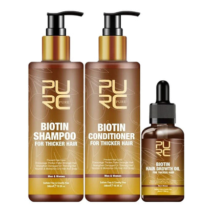 PURC Biotin Hair Growth Shampoo - Anti Hair Loss Treatment with Argan