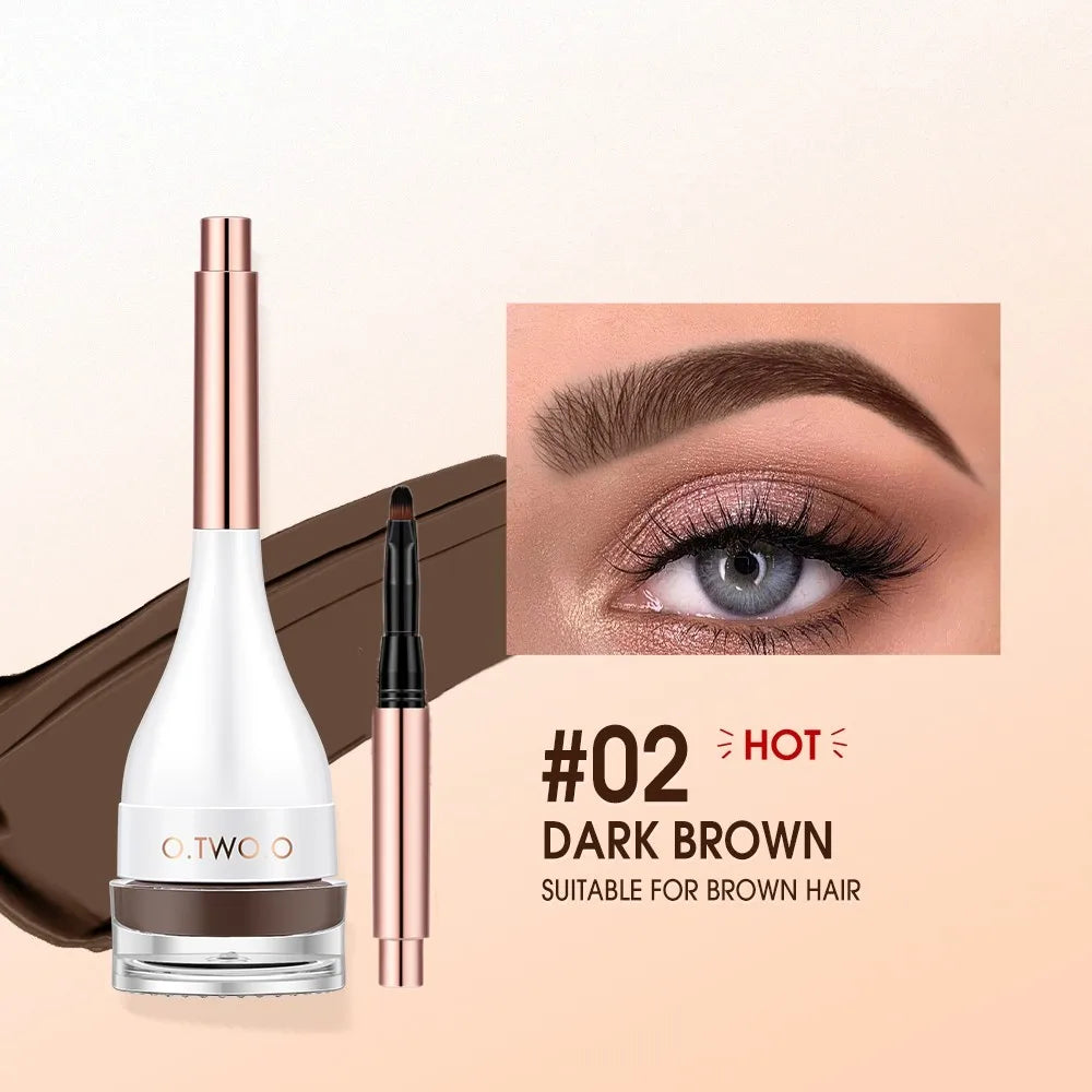 Eyebrow Pomade Brow Mascara - Natural Waterproof Long Lasting with Brush