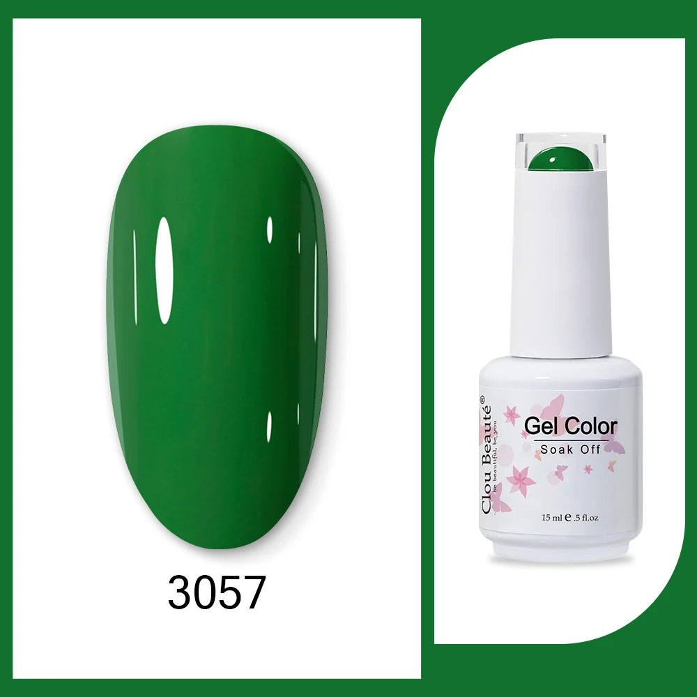 Clou Beaute HEMA & TPO Free Gel Nail Polish - Army Green 15ml