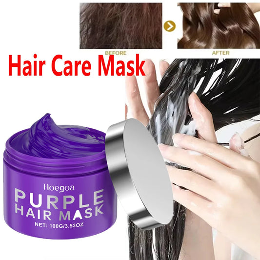 EELHOE Purple Keratin Hair Mask - Deep Repair Treatment for Blonde & Damaged Hair (100g)