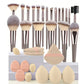 Professional Makeup Brush Set - 3-20 Pieces Premium Soft Goat Hair &