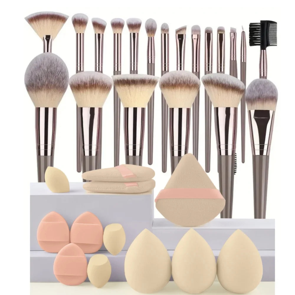 Professional Makeup Brush Set - 3-20 Pieces Premium Soft Goat Hair &