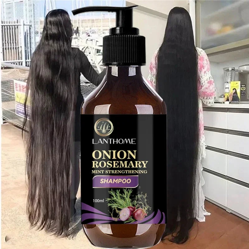 Rosemary & Onion Hair Growth Shampoo - Deep Cleansing Volumizing Formula for