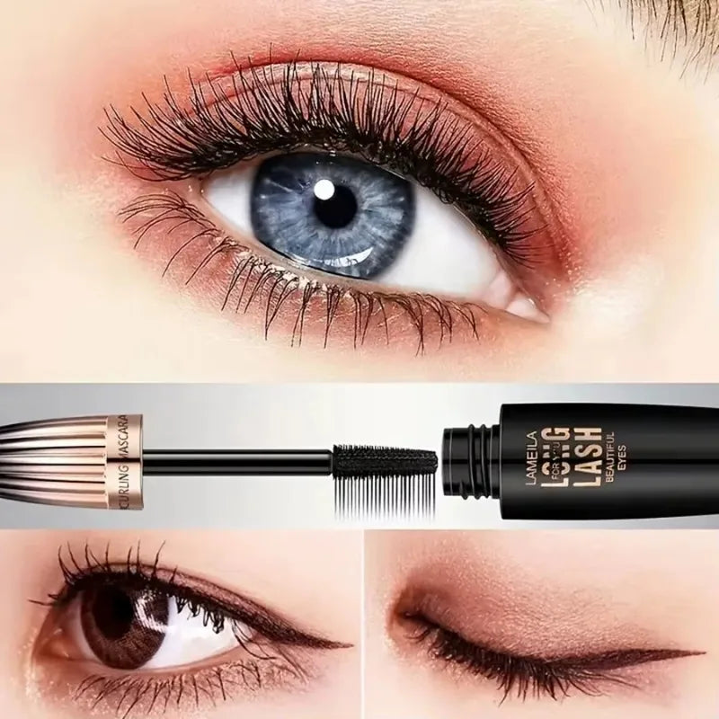 Curated Radiance Professional Waterproof 4D Mascara - Ultra-Volumizing, Lengthening & Long-Lasting Curling