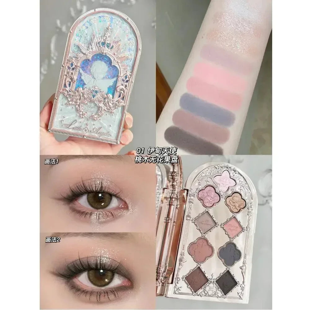 Flower Knows Moonlight Mermaid Eyeshadow Palette - 8 Color Matte & Shimmer