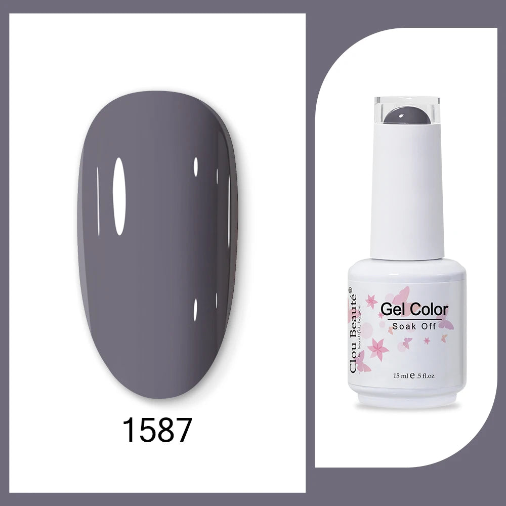 Clou Beaute HEMA & TPO Free Gel Nail Polish - Army Green 15ml