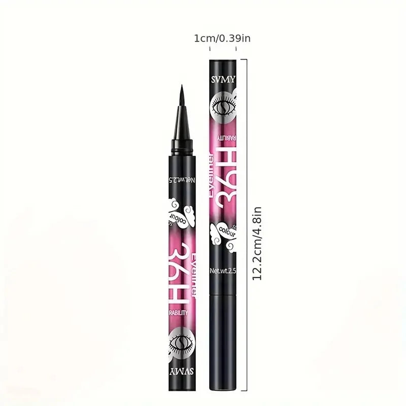 Waterproof Black Eyeliner Pencil Set - Long-Lasting Smudge-Proof Eye Makeup