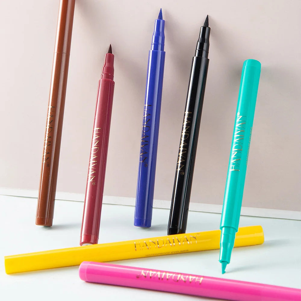 Waterproof Rainbow Matte Liquid Eyeliner - Colorful White Pink Pen