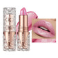 XMSJ Quicksand Gold Glitter Lipstick - Moisturizing Long-Lasting Waterproof Lip Color 3.8g