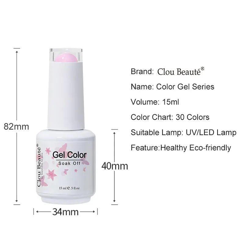Clou Beaute HEMA & TPO Free Gel Nail Polish - Army Green 15ml