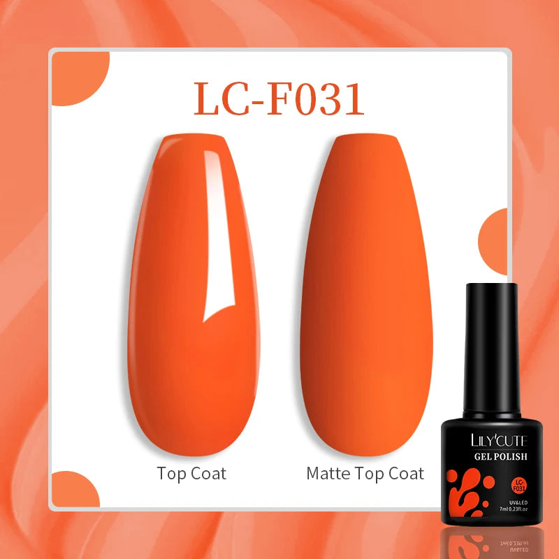 LILYCUTE 7ML Jelly Amber Gel Nail Polish Nail Art Dark Bloom Leopard