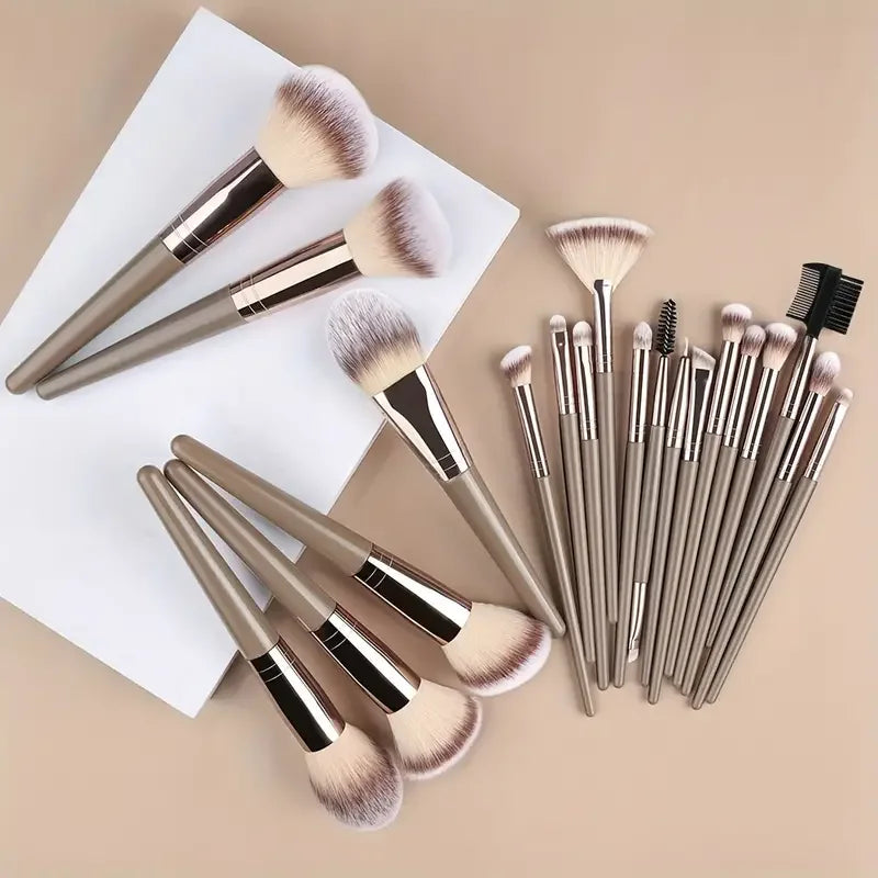 Professional Makeup Brush Set - 3-20 Pieces Premium Soft Goat Hair &