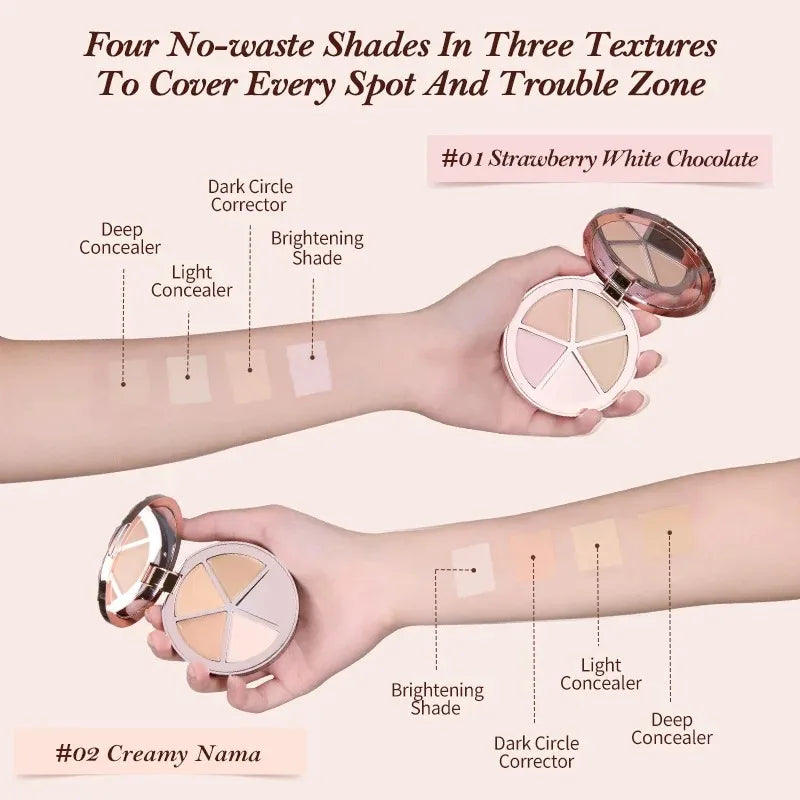 FLOWER KNOWS Sweetie Bear 4-Color Concealer Palette - Full Coverage
