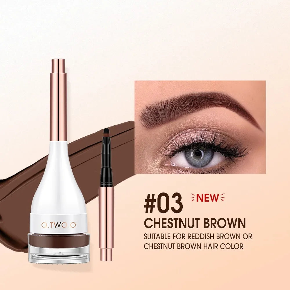 Eyebrow Pomade Brow Mascara - Natural Waterproof Long Lasting with Brush