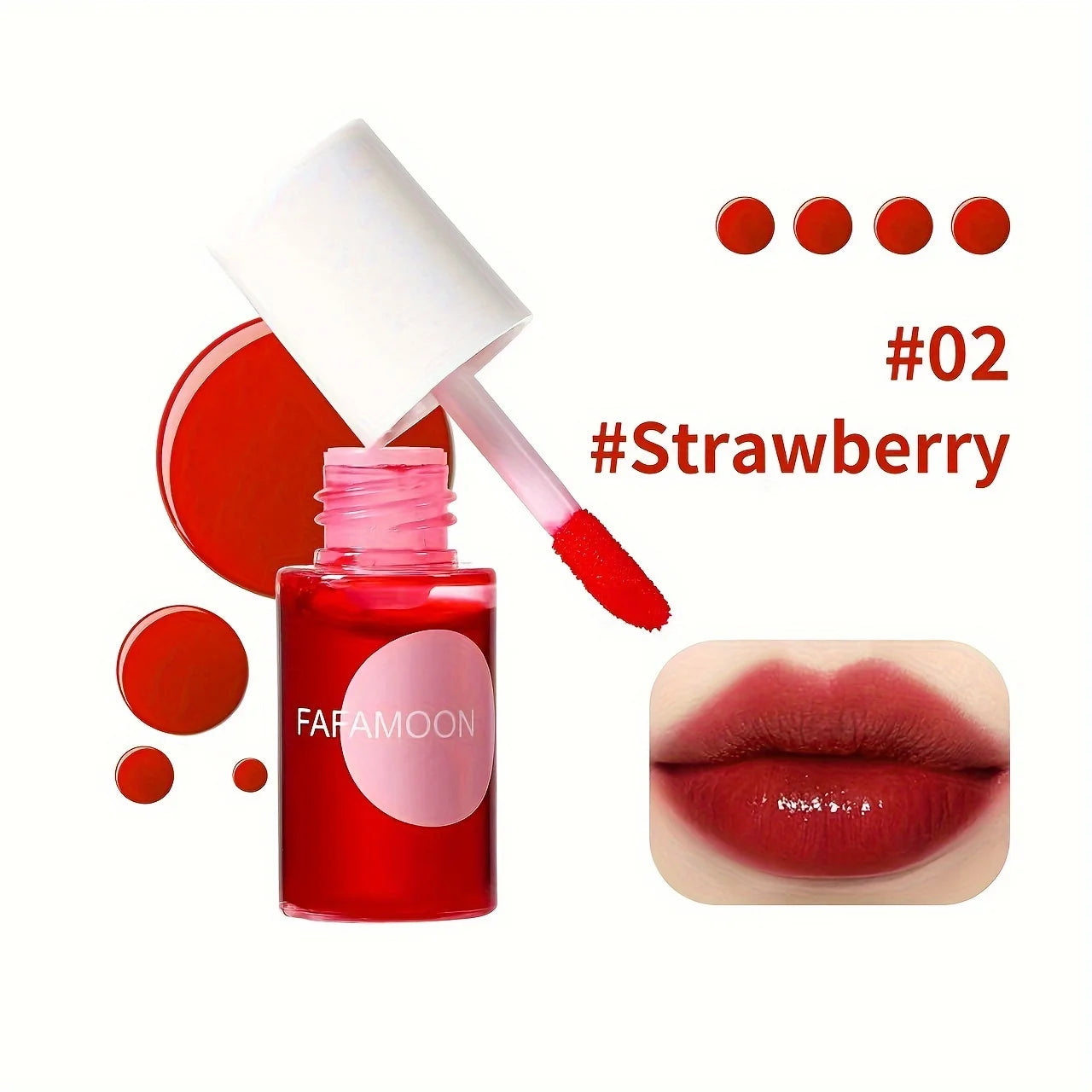 Fruity Lip Tint Water Gloss - Long-Lasting Moisturizing Liquid Lipstick