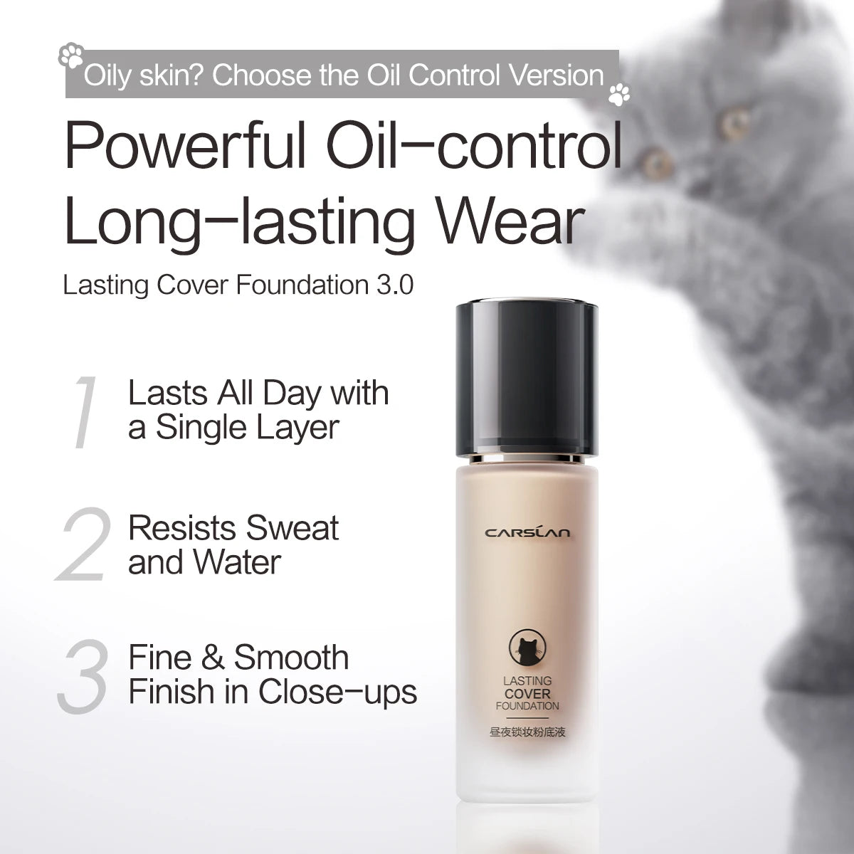 Long-Lasting Moisture Matte Liquid Foundation - Full Coverage Concealer