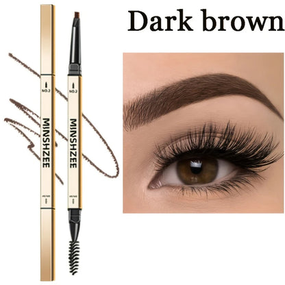 Waterproof Matte Eyebrow Pen - Double Head Long Lasting Brown with Brush