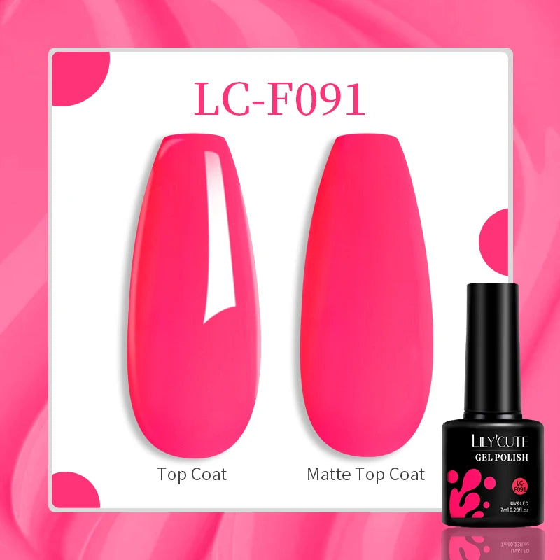 LILYCUTE 7ML Jelly Amber Gel Nail Polish Nail Art Dark Bloom Leopard