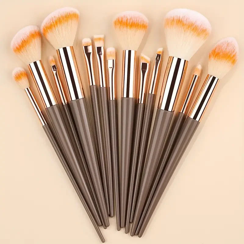 Professional 13-Piece Makeup Brush Set with Soft Synthetic Bristles