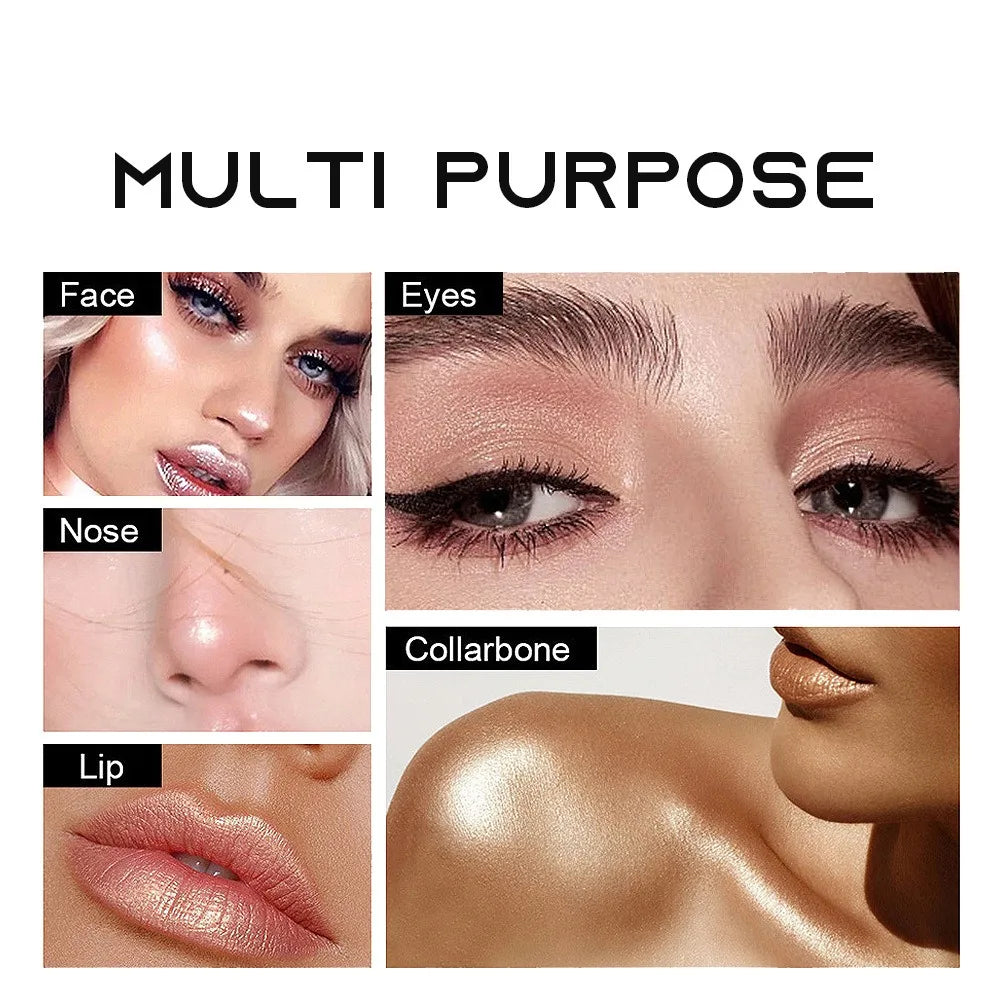 Double Color Eyeshadow Stick - Waterproof Glitter Shimmer Metallic