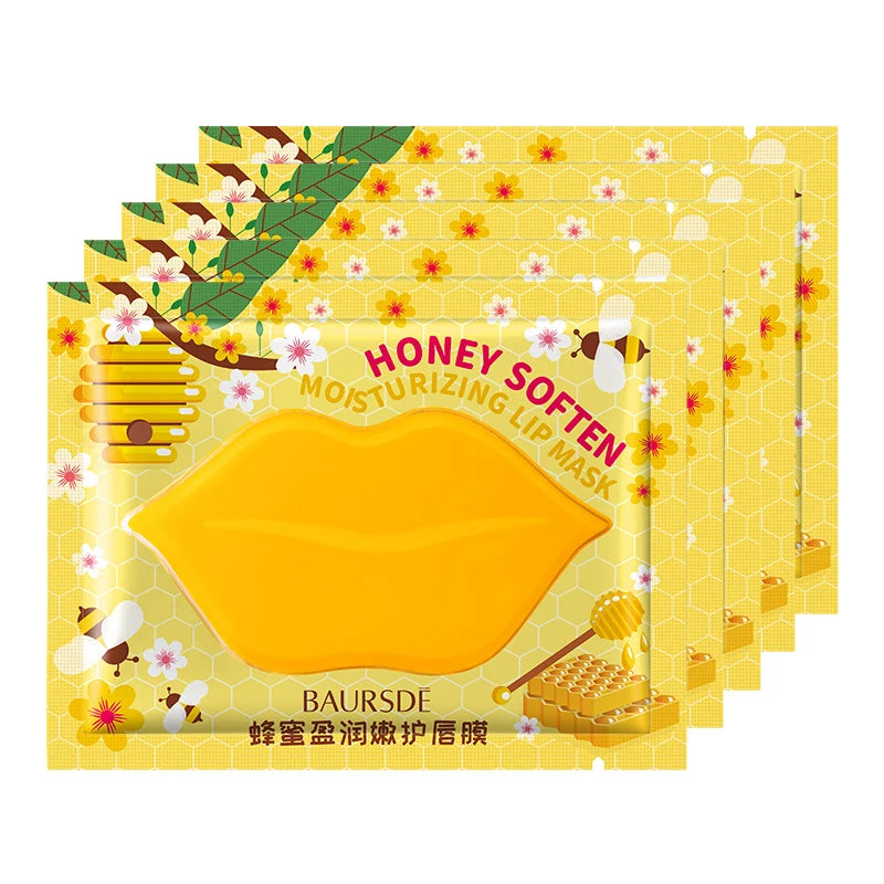 Collagen Nourishing Lip Mask - Moisturizing Fruit Essence Anti-Wrinkle Lip Treatment Patches (5/10 Pack)