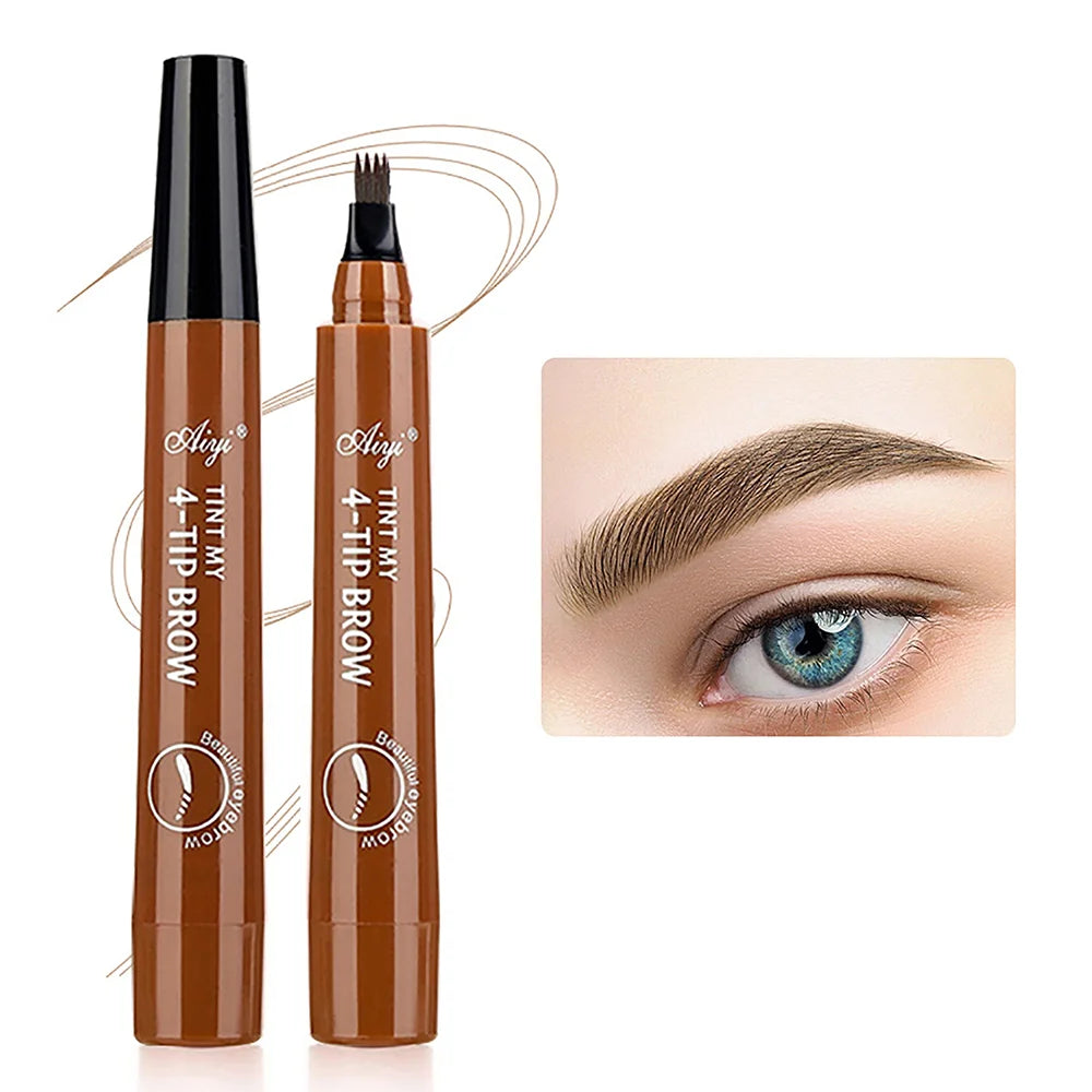 4 Split Tip Eyebrow Pen - Waterproof Liquid Tattoo Pen 5 Colors