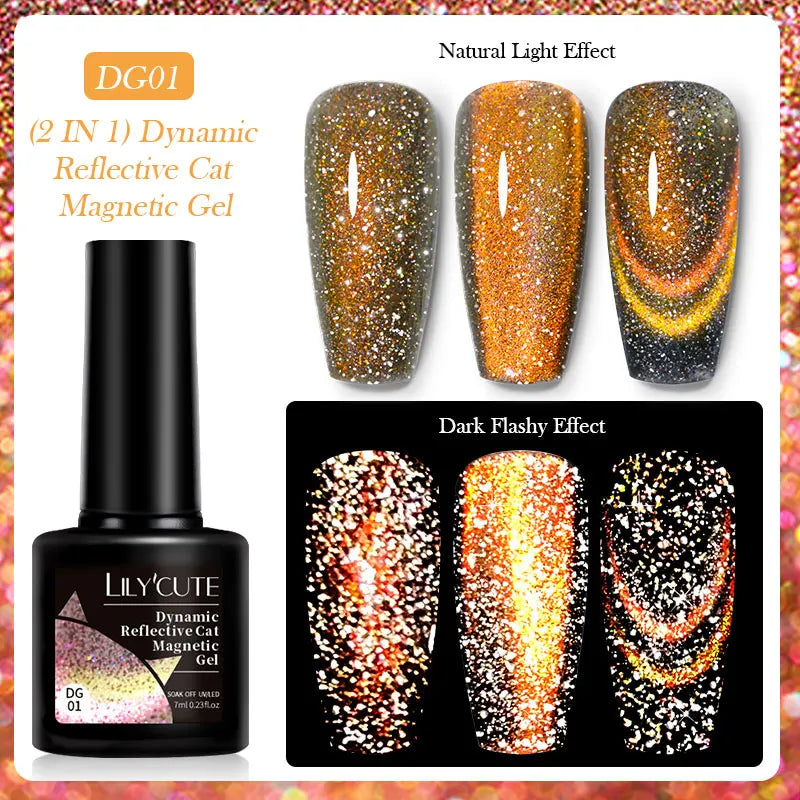 LILYCUTE 9D Cat Eye Magnetic Gel Nail Polish - 7ml