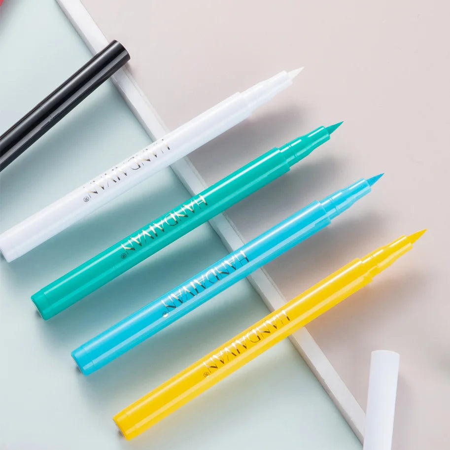 Waterproof Rainbow Matte Liquid Eyeliner - Colorful White Pink Pen