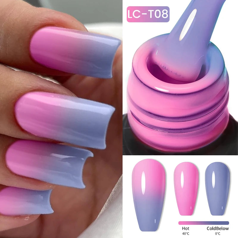 LILYCUTE Thermal Gel Nail Polish 7ml - Temperature Color Changing UV LED