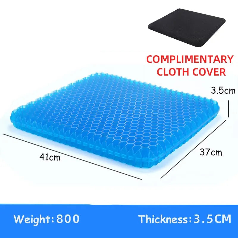 Gel Seat Cushion Summer Breathable Honeycomb Design For Pressure Relief Back Tailbone
