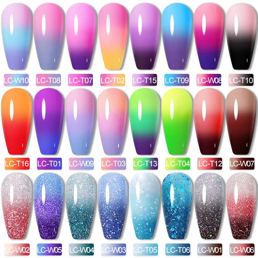 LILYCUTE Thermal Gel Nail Polish 7ml - Temperature Color Changing UV LED