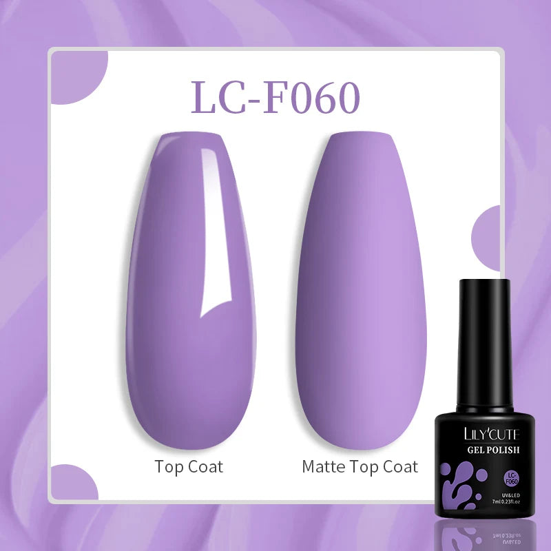 LILYCUTE 7ML Jelly Amber Gel Nail Polish Nail Art Dark Bloom Leopard