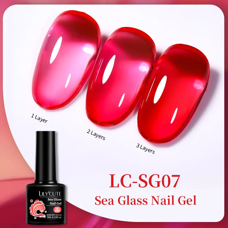 LILYCUTE UV Gel Nail Polish - Base & No-Wipe Top Coat Set (7ml)