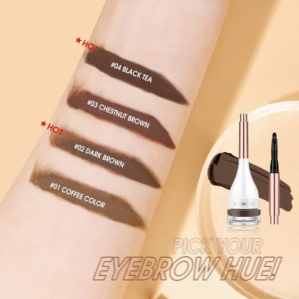 Eyebrow Pomade Brow Mascara - Natural Waterproof Long Lasting with Brush