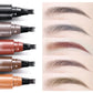4 Split Tip Eyebrow Pen - Waterproof Liquid Tattoo Pen 5 Colors